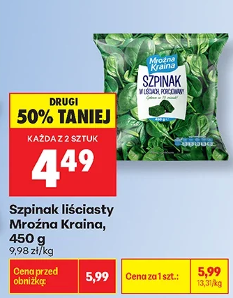 Mroźna Kraina Szpinak liściasty 450 g