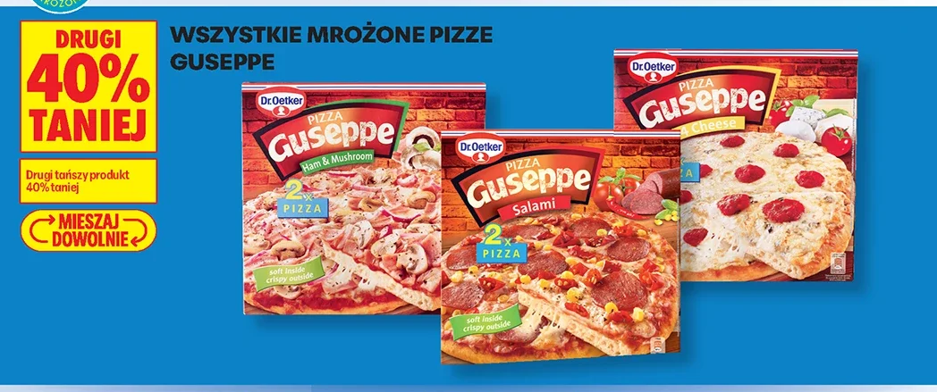 Wszystkie mrożone pizze Guseppe