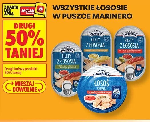 Wszystkie łososie w puszce Marinero
