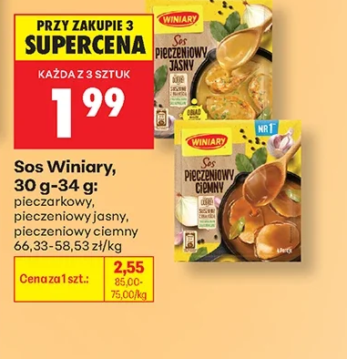 Winiary Sos, pieprzowy jasny, pieprzowy ciemny 34 g