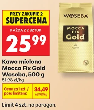 Woseba Kawa mielona Mocca Fix Gold 500 g