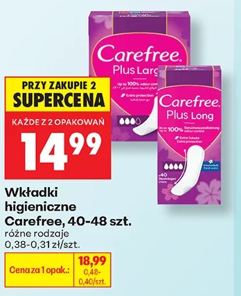 Carefree Wkładki higieniczne 56 szt.
