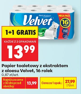 Velvet Papier toaletowy z ekstraktem z aloesu