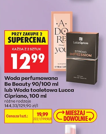 Woda perfumowana Be Beauty lub woda toaletowa Lucca Cipriano 100 ml