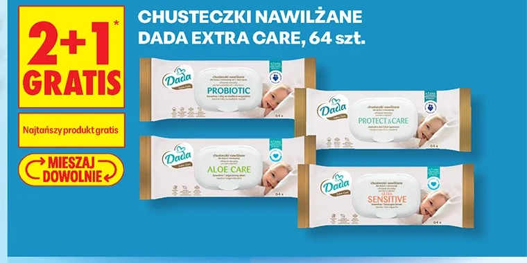 Chusteczki nawilżane Dada Extra Care, 64 szt.