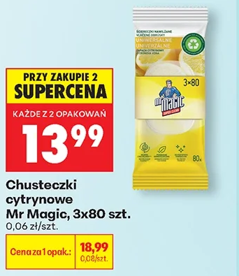 Mr Magic Chusteczki cytrynowe 3 × 80 szt.