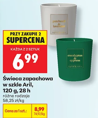 Aril Świeca zapachowa w szkle, 28 h 120 g