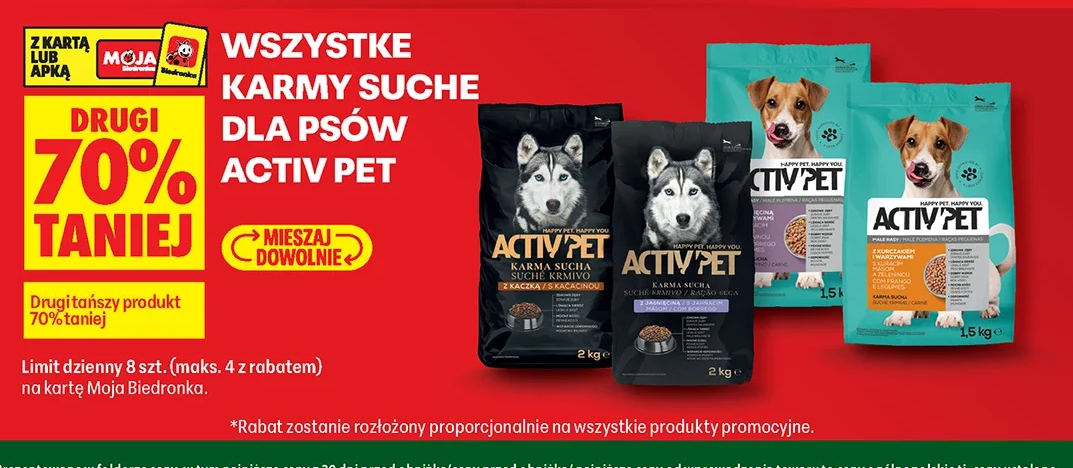 Wszystkie karmy suche dla psów Activ Pet