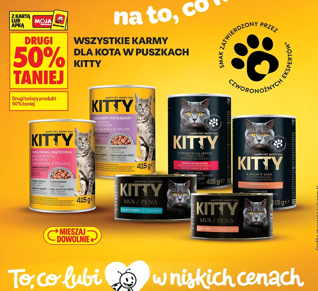 Wszystkie karmy dla kota w puszkach Kitty