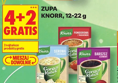 Zupa Knorr, 12–22 g