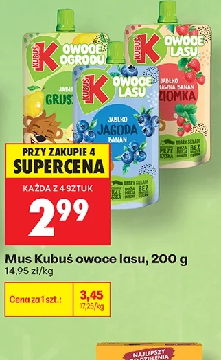 Kubuś Mus owoce lasu 200 g