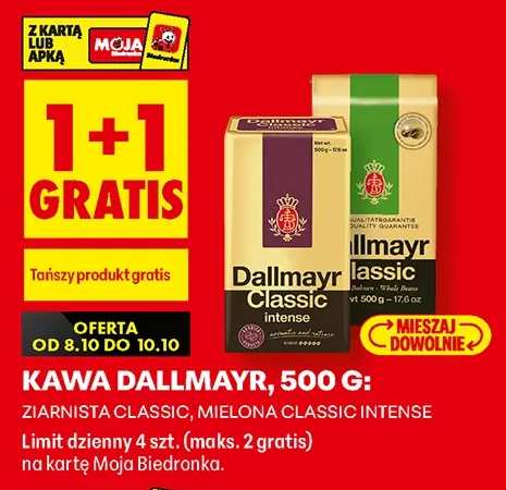 Kawa Dallmayr, 500 g: ziarnista Classic, mielona Classic Intense