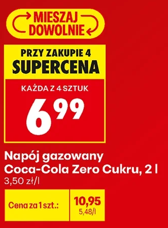 Coca-Cola Napój gazowany lub Zero Cukru 2 l
