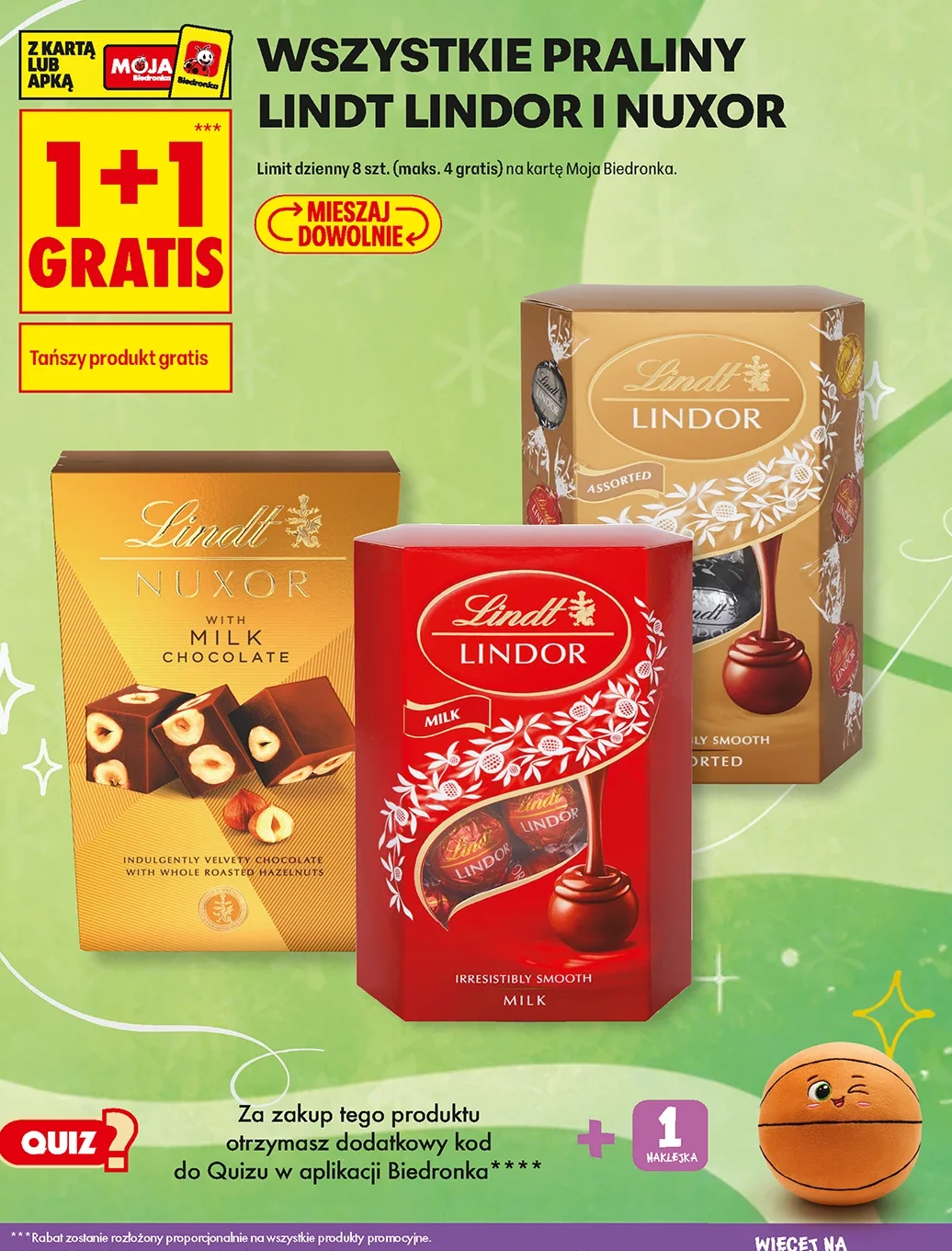 Wszystkie praliny Lindt Lindor i Nuxor