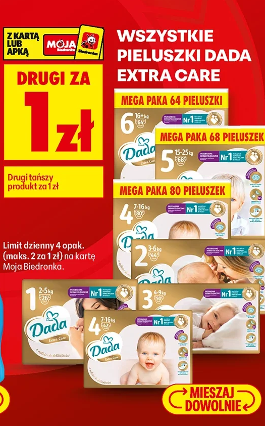 Wszystkie pieluszki Dada Extra Care