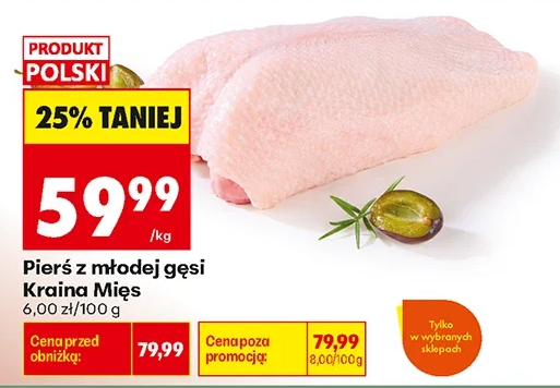 Kraina Mięs Pierś z młodej gęsi 1 kg
