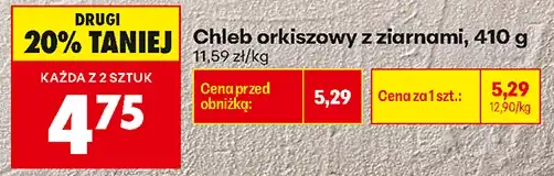 Chleb orkiszowy z ziarnami 410 g