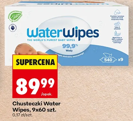 WaterWipes Chusteczki 9 × 60 szt.