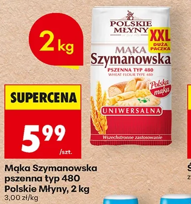 Mąka Szymanowska pszenna typ 480 Polskie Młyny 2 kg