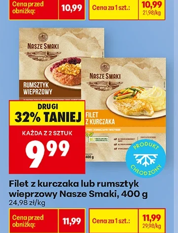 Nasze Smaki Filet z kurczaka lub rumsztyk wieprzowy 400 g