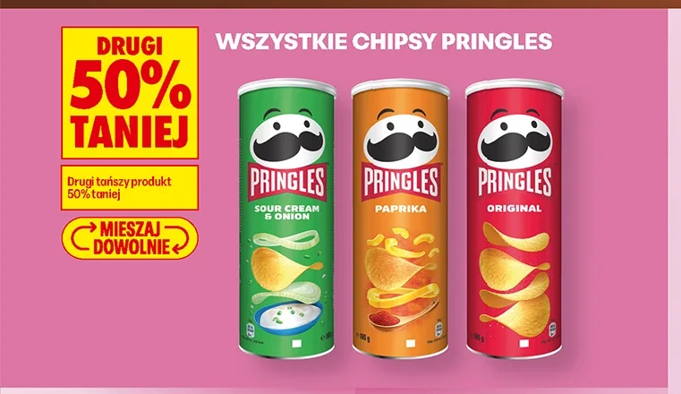 Wszystkie chipsy Pringles