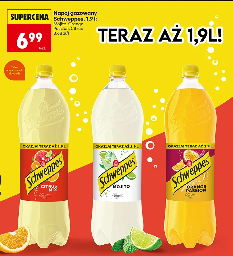 Schweppes Napój gazowany 1,9 l