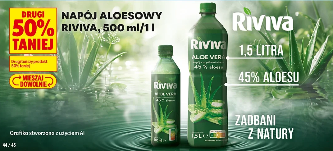 Napój aloesowy RIVIVA, 500 ml/1 l