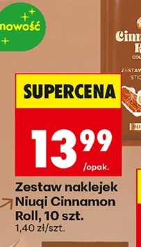 Niuqi Zestaw naklejek Cinnamon Roll 10 szt.