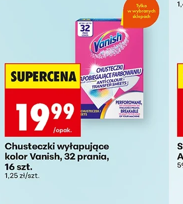 Vanish Chusteczki wyłapujące kolor 32 prań