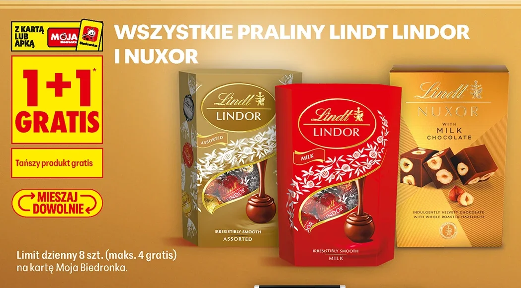 Wszystkie praliny Lindt Lindor i Nuxor