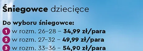 Śniegowce dziecięce w rozm. 26–28