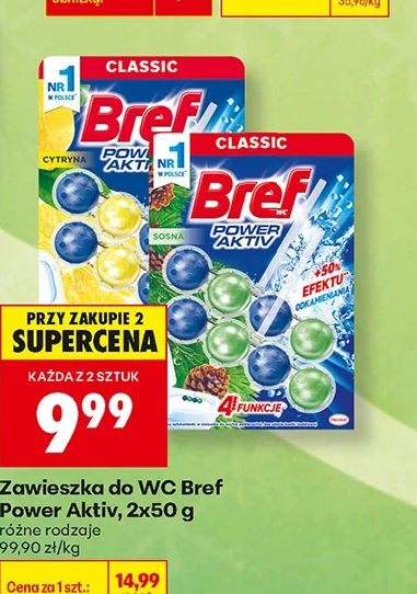 Bref Zawieszka do WC Color Aktiv 2 × 50 g