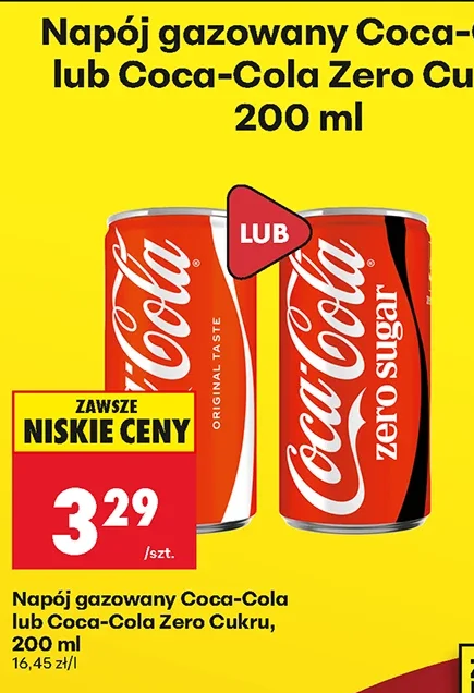 Coca-Cola Napój gazowany lub Zero Cukru 200 ml