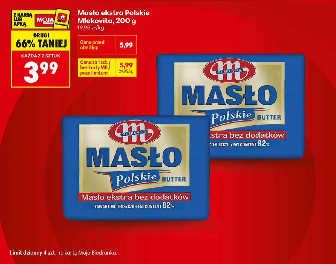 Mlekovita Masło ekstra Polskie 200 g