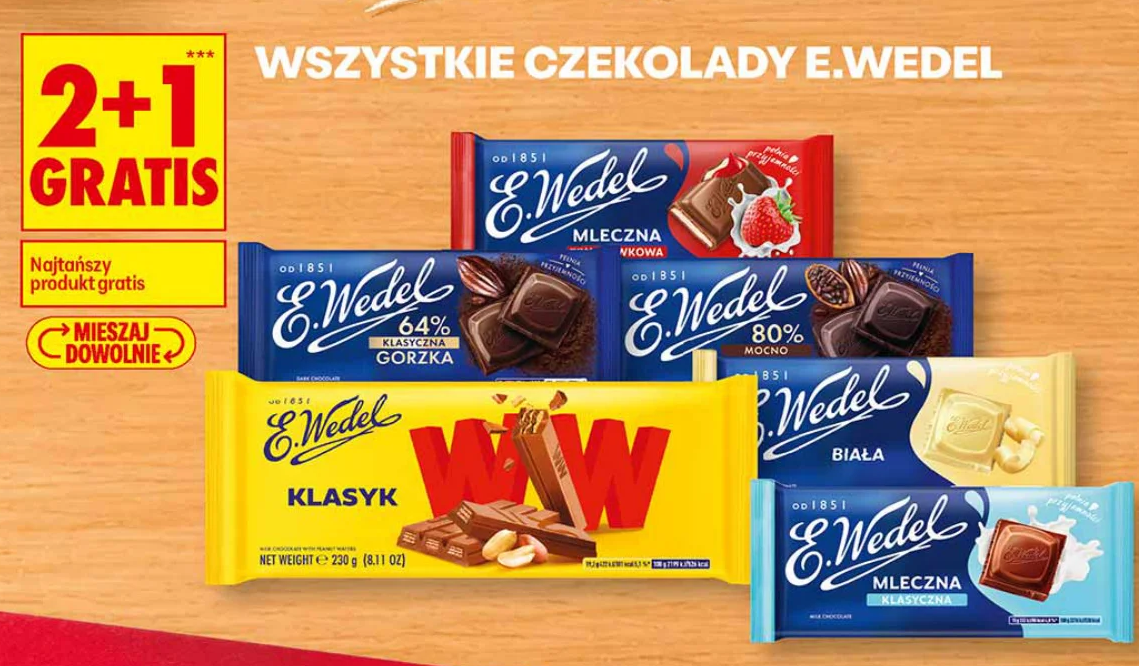 Wszystkie czekolady E.Wedel