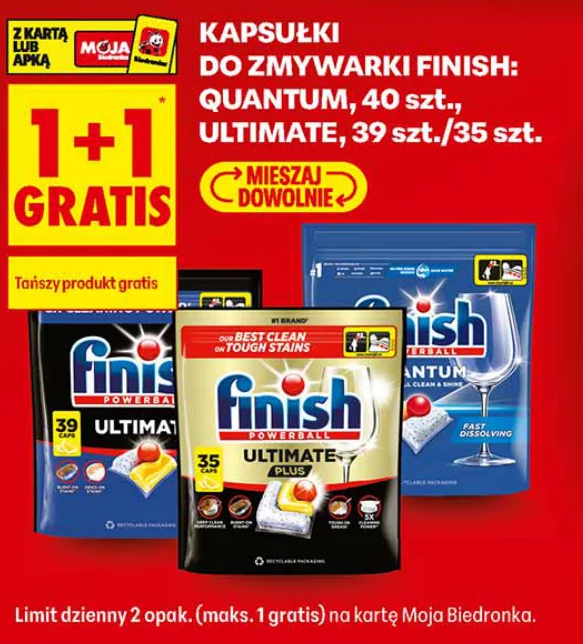 Kapsułki do zmywarki Finish: Quantum, 40 szt., Ultimate, 39 szt./35 szt.