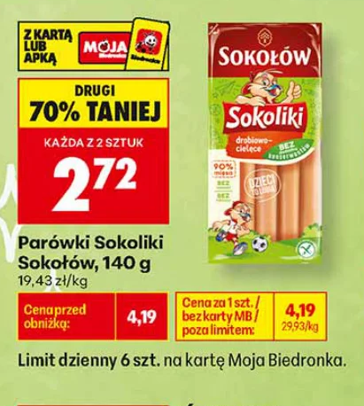 Parówki Sokoliki Sokołów 140 g