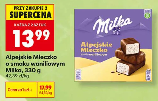 Milka ALPEJSKIE MLECZKO O SMAKU WANILIOWYM 330 g