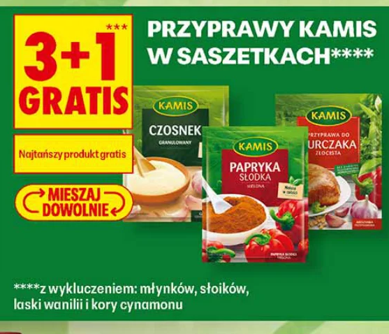 Przyprawy Kamis w saszetkach