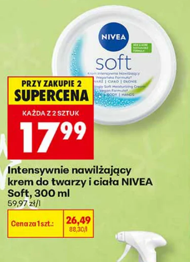 Nivea Intensywnie nawilżający krem do twarzy i ciała Soft 300 ml