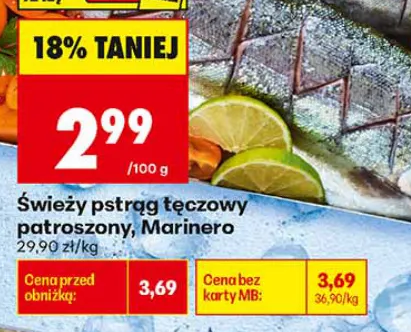 Marinero Świeży pstrąg tęczowy patroszony 1 kg