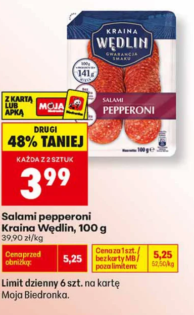 Kraina Wędlin Salami pepperoni 100 g