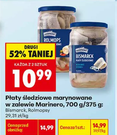 Marinero Płaty śledziowe marynowane w zalewie 700 g