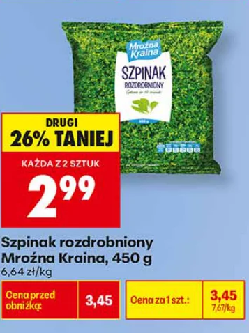Mroźna Kraina Szpinak rozdrobniony 450 g