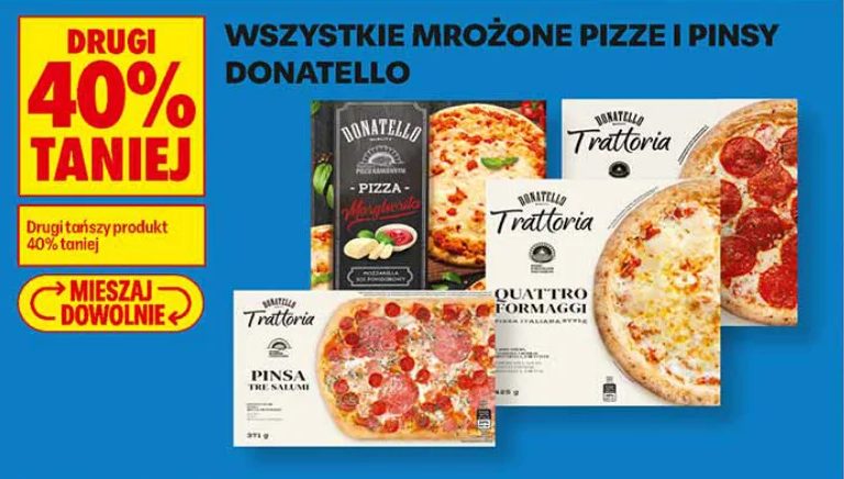 Wszystkie mrożone pizze i pinsy Donatello