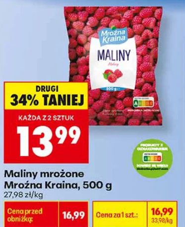 Mroźna Kraina Maliny mrożone 500 g