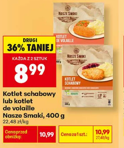 Nasze Smaki Kotlet schabowy lub kotlet de voalille 400 g