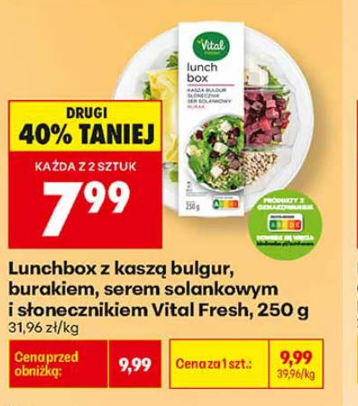 Vital Lunchbox z kaszą bulgur, burakiem, serem solankowym i słonecznikiem Fresh 250 g