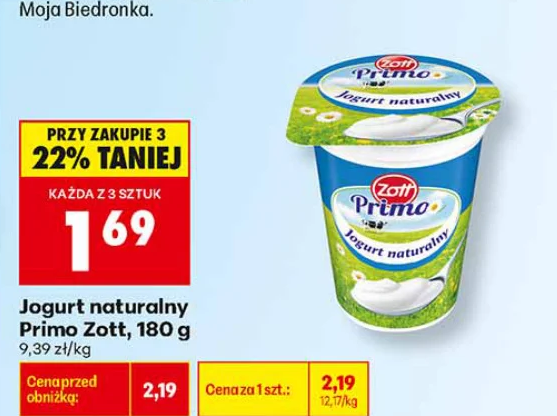 Zott Jogurt naturalny Primo 180 g