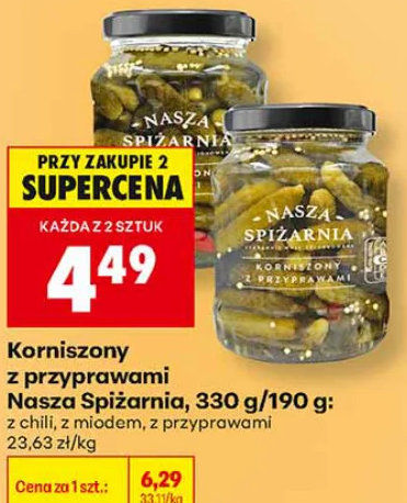 Nasza Spiżarnia Korniszony z przyprawami 330 g